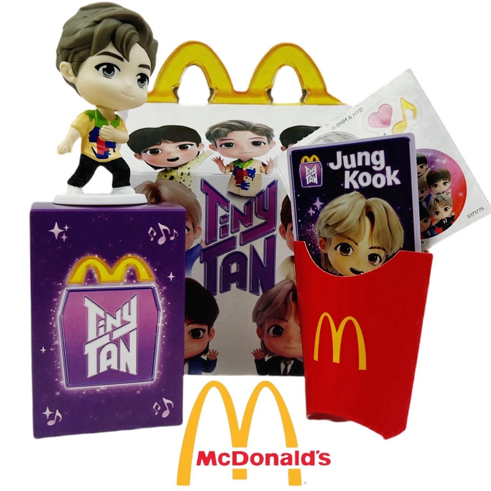 McDonald's Happy Meal TinyTAN Figure BTS Jung Kook & RM K Pop Throwback Ed - Picture 4 of 6